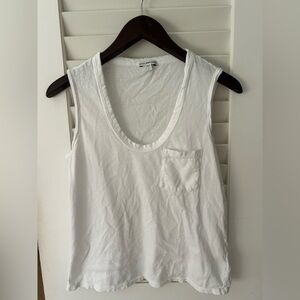 James Perse Women's White Tank Top